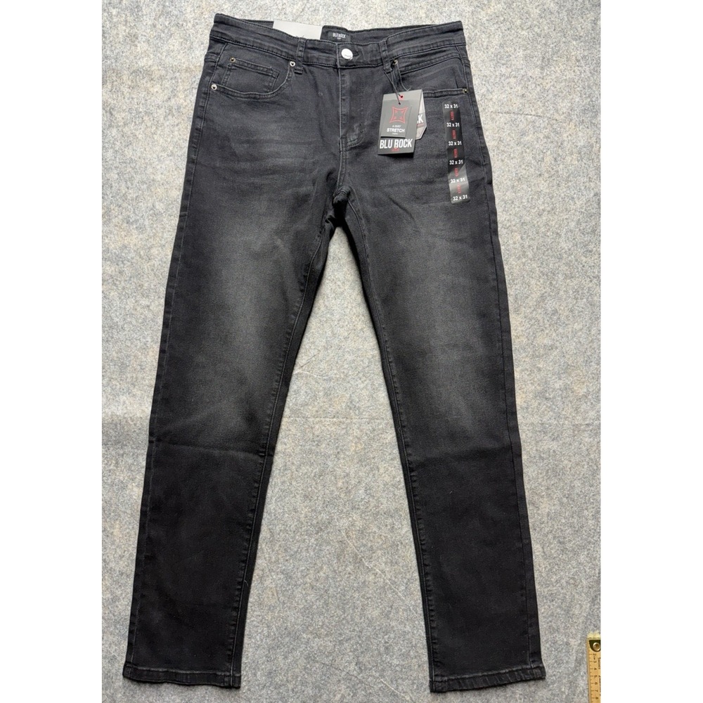 Men's BLU ROCK DENIM FLEX JEANS - SIZE: 32 X 31 - DARK WASH Indigo MSRP‎ $59.00